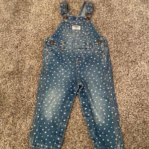 Oshkosh overall pants with hearts ♥️ 18 months